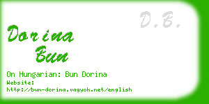 dorina bun business card